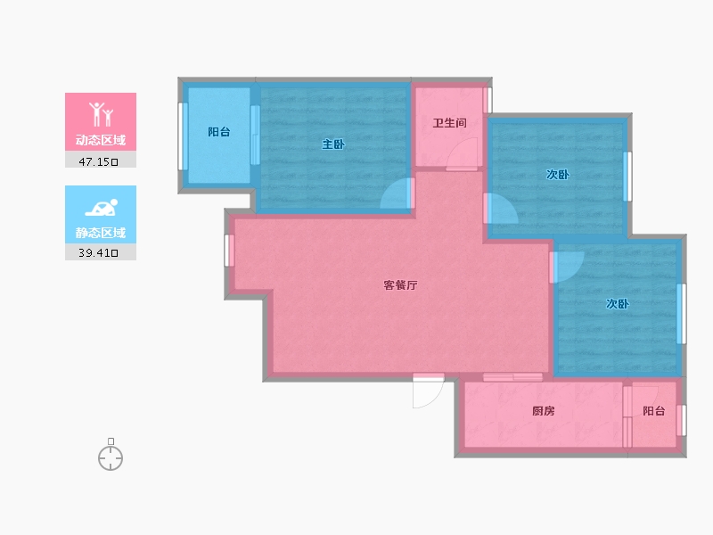 河南省-商丘市-盛世名门-76.60-户型库-动静分区