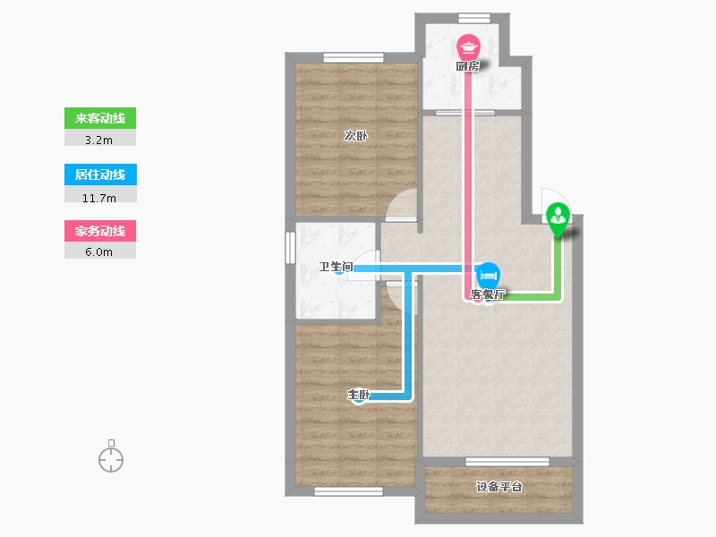 辽宁省-沈阳市-融创唐轩府-72.27-户型库-动静线