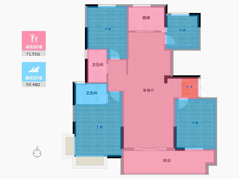 河南省-商丘市-建业香槟圣园-115.69-户型库-动静分区