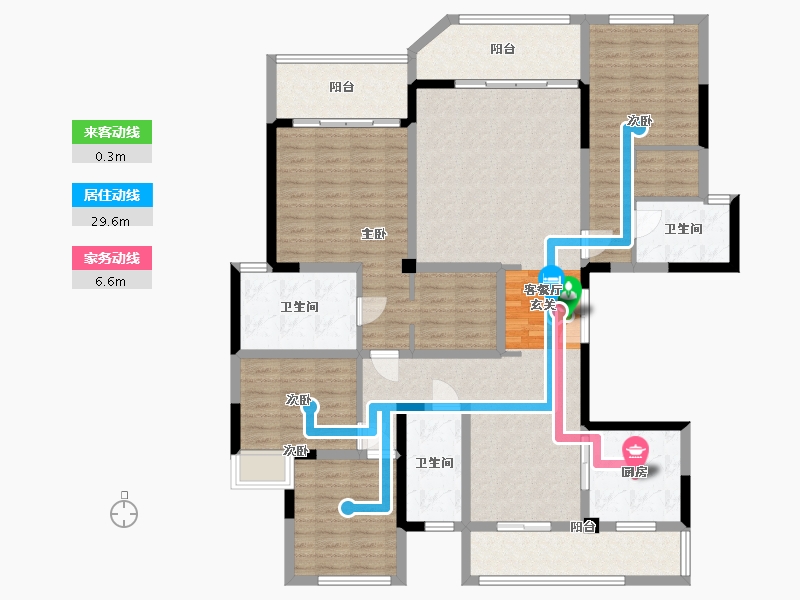 四川省-成都市-北辰天麓御府-149.09-户型库-动静线