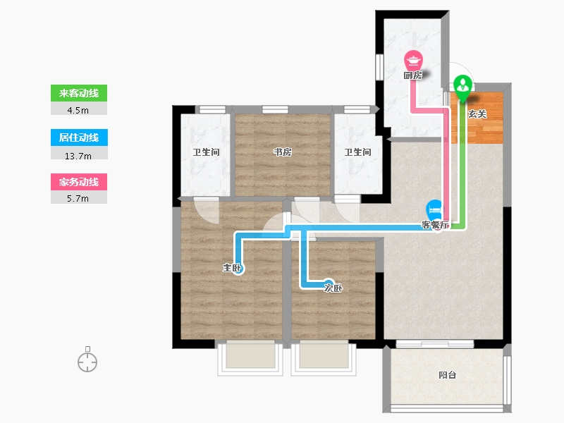 安徽省-合肥市-中国铁建清溪国际・樾园-77.00-户型库-动静线