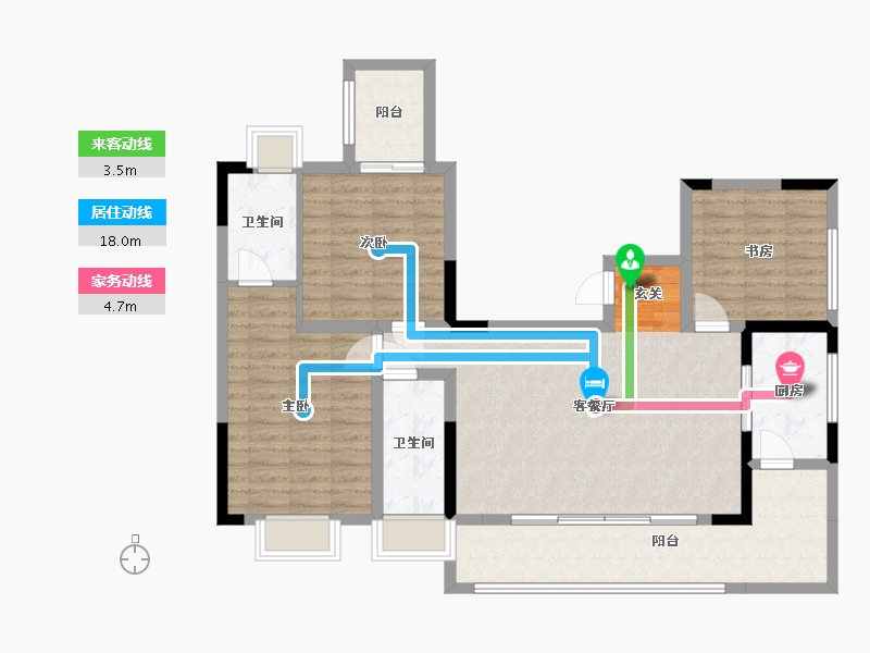 四川省-成都市-东山府锦-103.91-户型库-动静线