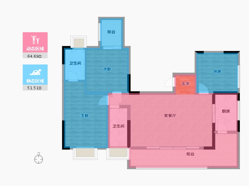 四川省-成都市-东山府锦-103.91-户型库-动静分区