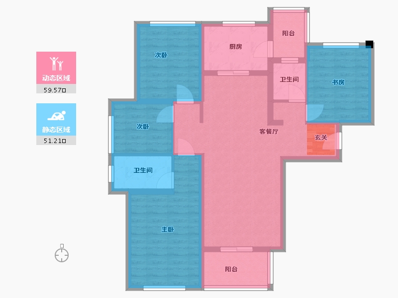 四川省-成都市-保利堂悦府-98.27-户型库-动静分区