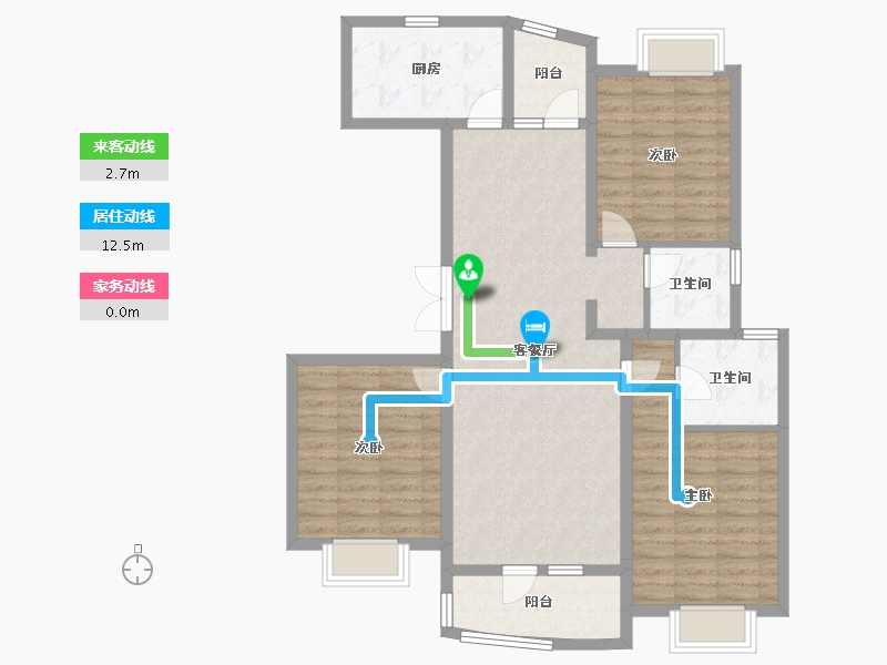 湖北省-武汉市-恋湖家园-102.43-户型库-动静线