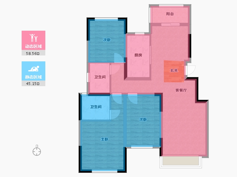 四川省-成都市-中交牧山美庐-92.08-户型库-动静分区