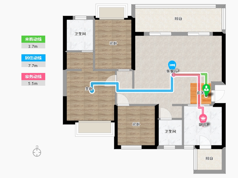 四川省-成都市-恒大滨河左岸-88.26-户型库-动静线