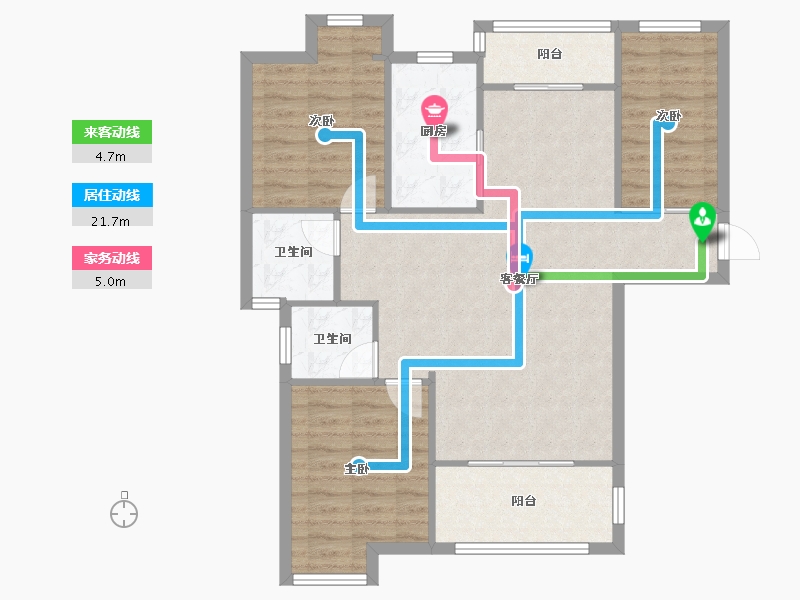 湖北省-武汉市-水墨江郡-91.71-户型库-动静线