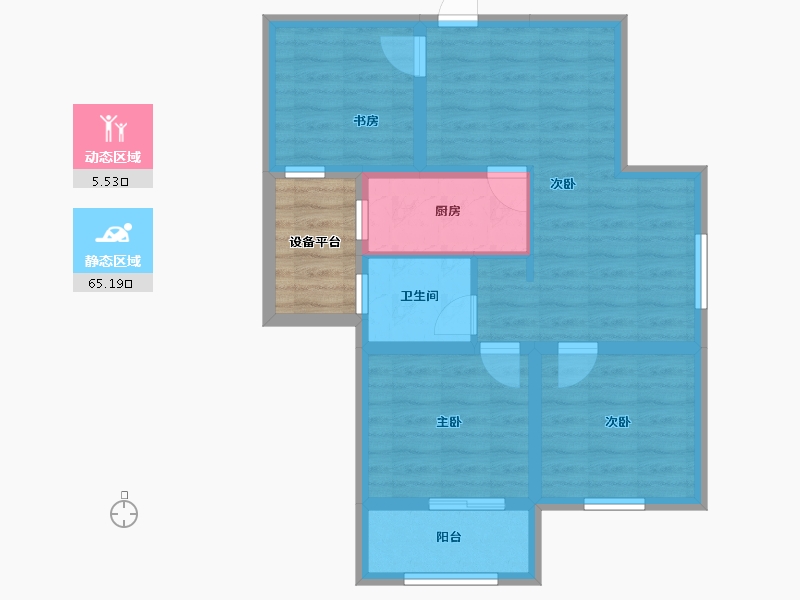 河北省-邢台市-天一华府-66.54-户型库-动静分区