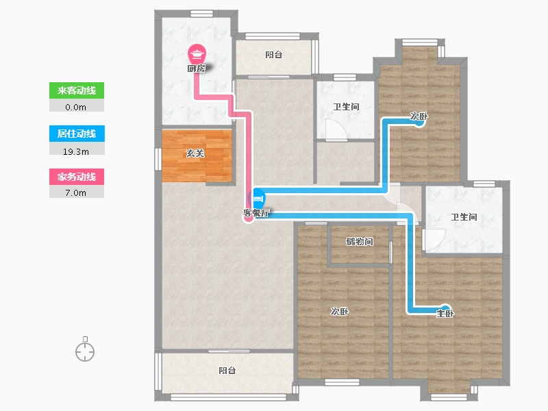 陕西省-西安市-山水香堤溪墅-135.13-户型库-动静线