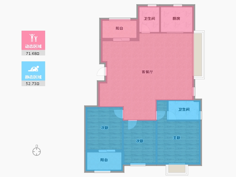 浙江省-湖州市-香悦四季-114.33-户型库-动静分区