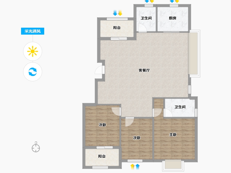 浙江省-湖州市-香悦四季-114.33-户型库-采光通风