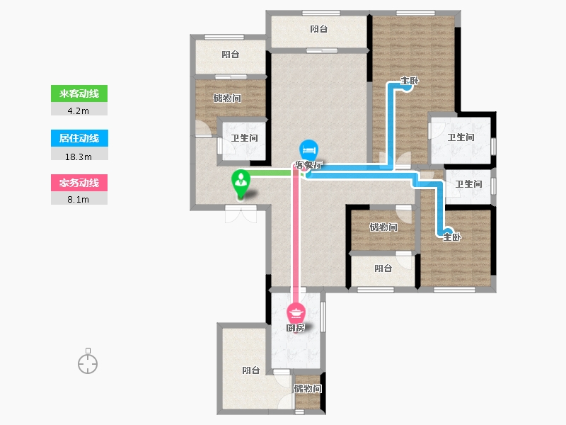 四川省-成都市-碧波豪庭-165.56-户型库-动静线