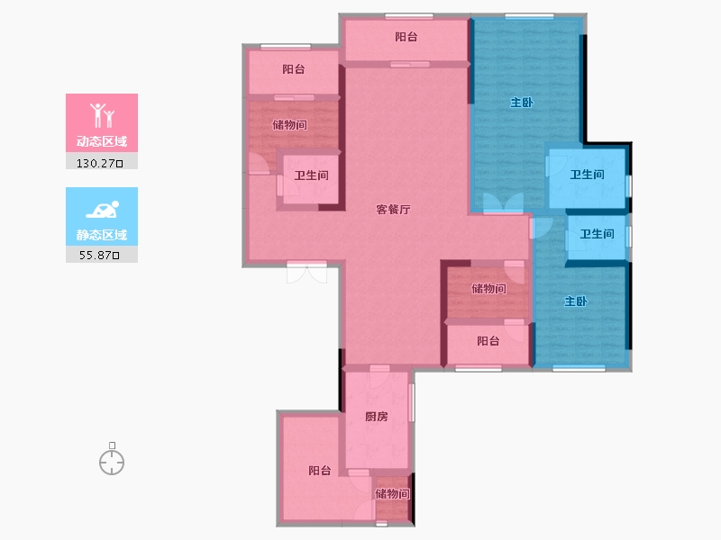 四川省-成都市-碧波豪庭-165.56-户型库-动静分区