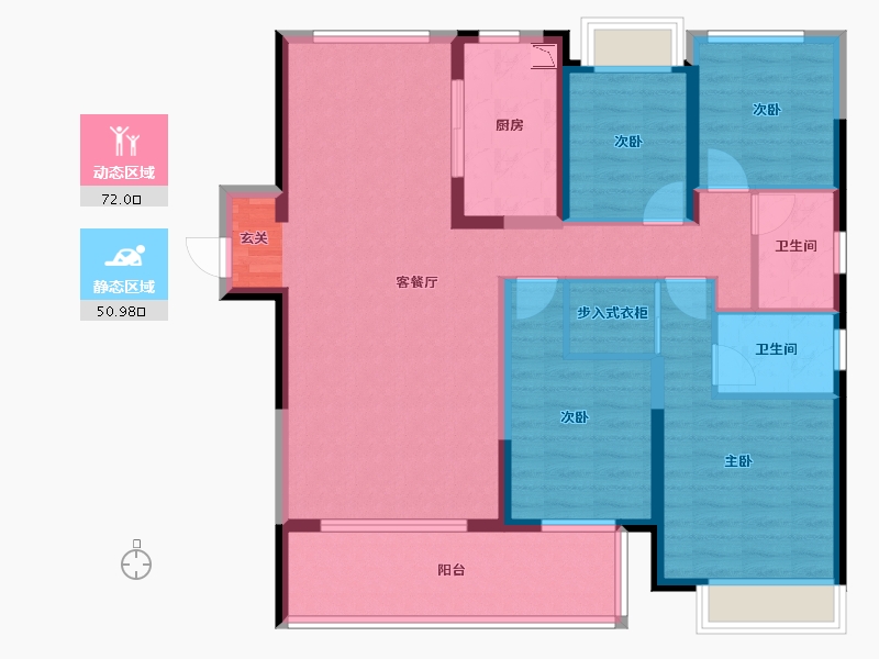 福建省-漳州市-中海上湾-109.73-户型库-动静分区