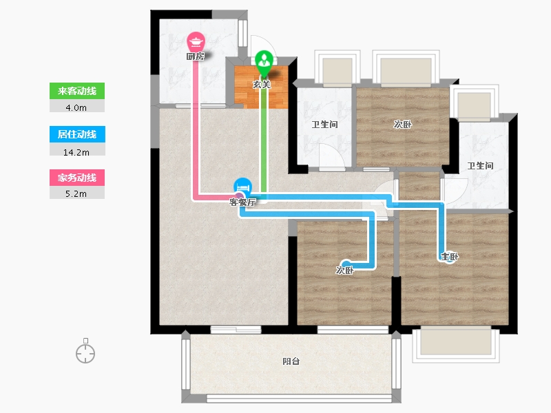 福建省-漳州市-中海上湾-80.00-户型库-动静线