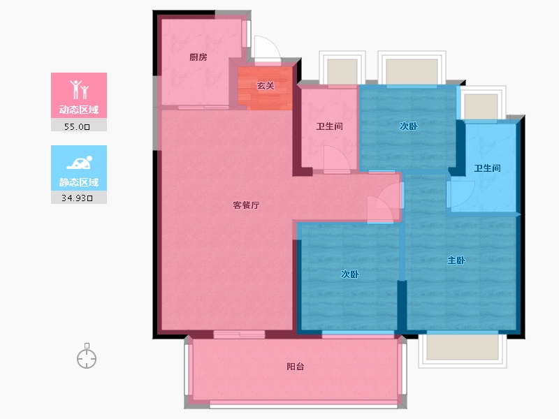 福建省-漳州市-中海上湾-80.00-户型库-动静分区