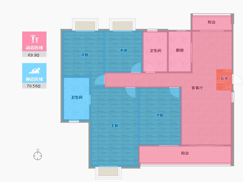 江西省-南昌市-新力东园-129.99-户型库-动静分区