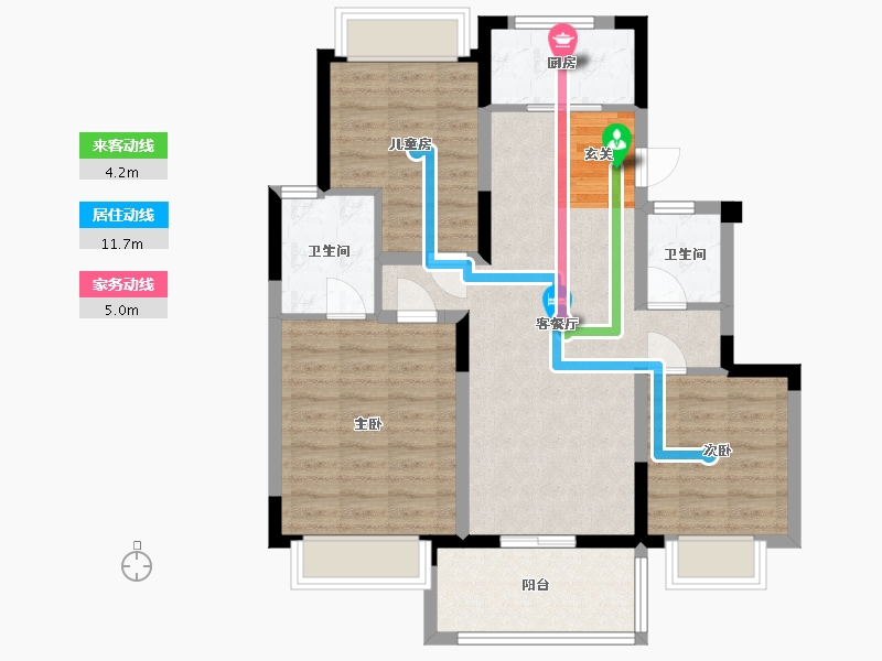 北京-北京市-融创无忌海-82.00-户型库-动静线