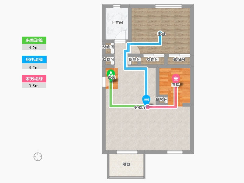 Florida-Orange-Sun Bay Apartments-61.78-户型库-动静线