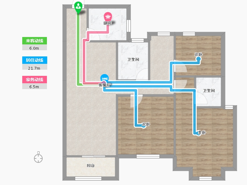 山东省-菏泽市-东方名城-88.00-户型库-动静线