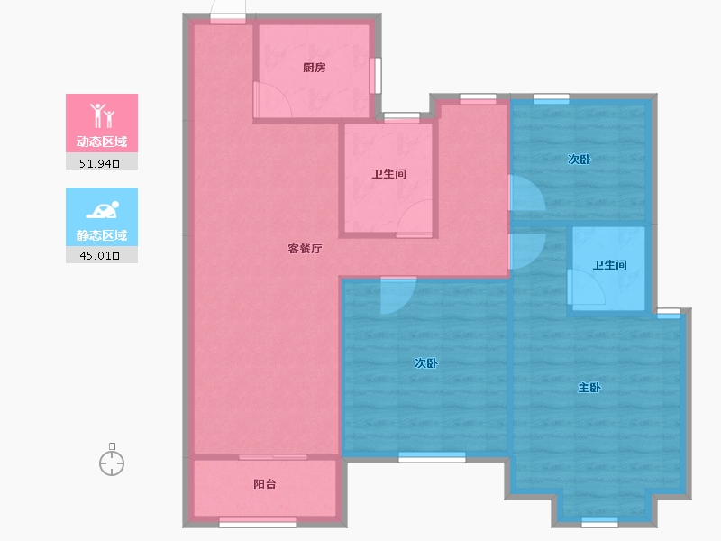 山东省-菏泽市-东方名城-88.00-户型库-动静分区