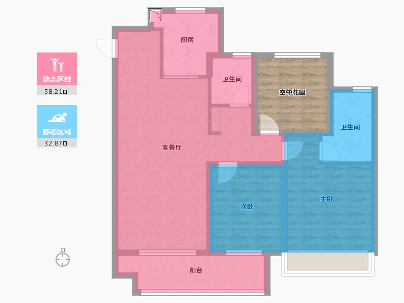 安徽省-滁州市-时光风华-90.01-户型库-动静分区