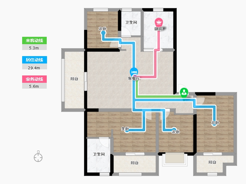 江苏省-南通市-三盛璞悦府-112.46-户型库-动静线