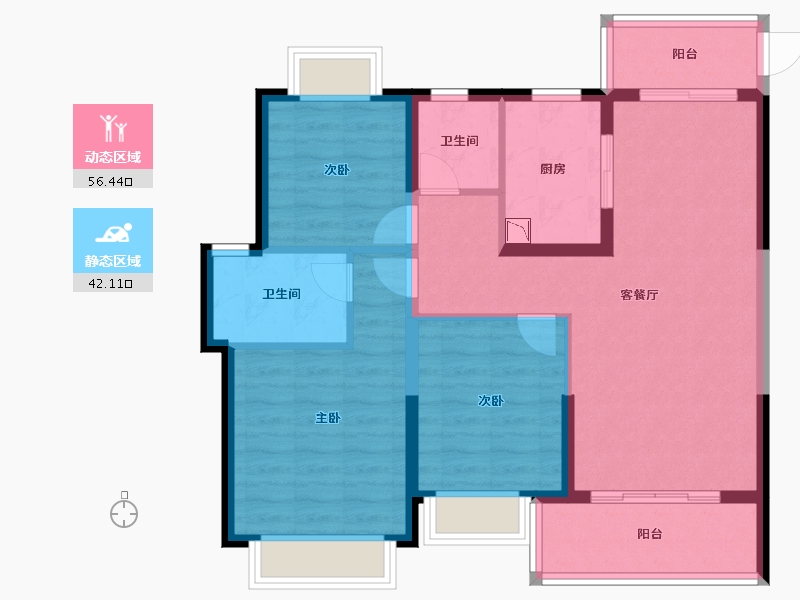 江西省-南昌市-万科华侨城-88.00-户型库-动静分区