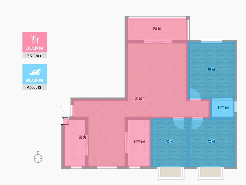 湖北省-十堰市-西关街-110.00-户型库-动静分区