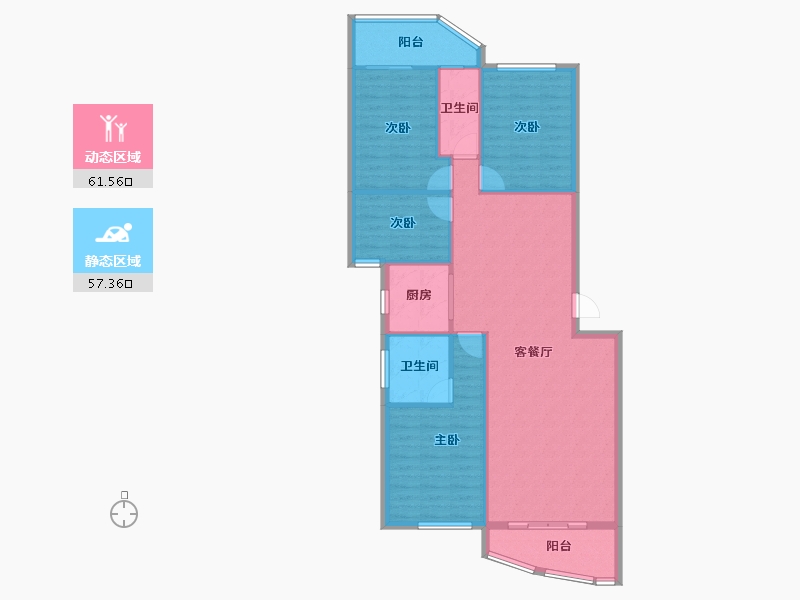 福建省-泉州市-东南豪苑-108.83-户型库-动静分区