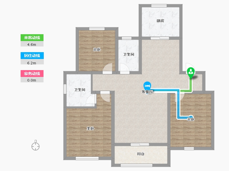 山东省-青岛市-梦想望城-110.00-户型库-动静线