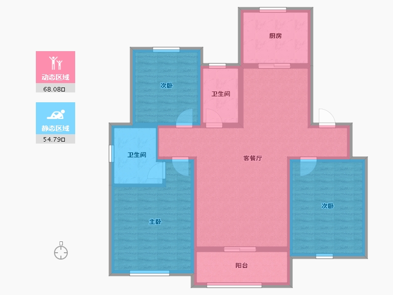 山东省-青岛市-梦想望城-110.00-户型库-动静分区