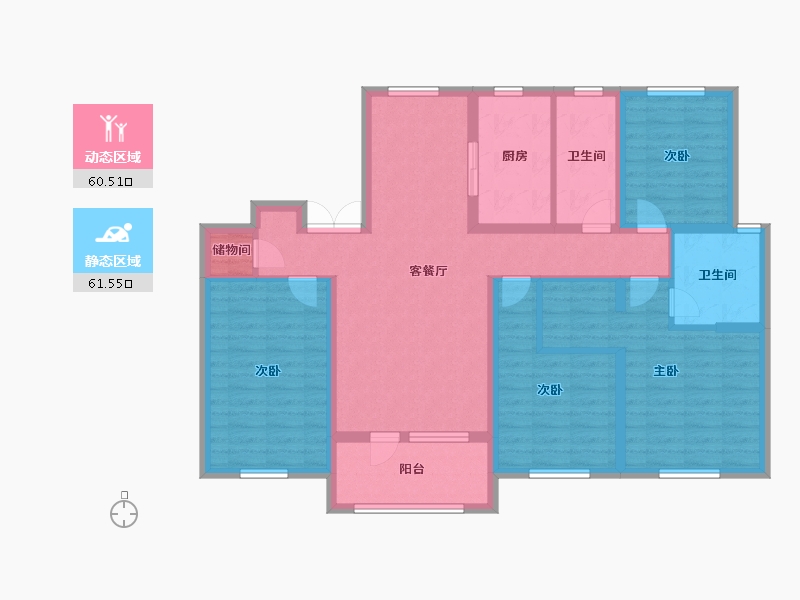 江苏省-苏州市-科技城金茂府-108.00-户型库-动静分区