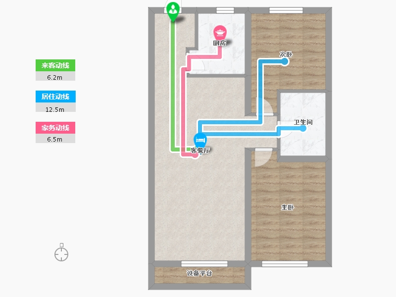 辽宁省-沈阳市-融创唐轩府-71.00-户型库-动静线