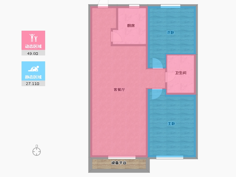 辽宁省-沈阳市-融创唐轩府-71.00-户型库-动静分区