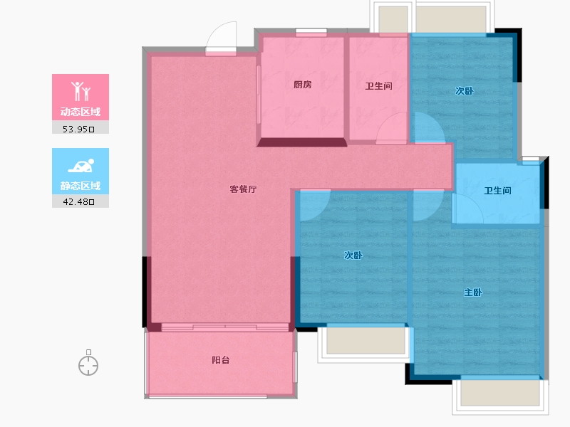 江西省-抚州市-崇仁名门学府-88.00-户型库-动静分区