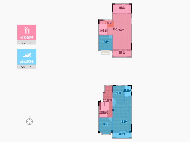 湖北省-武汉市-碧桂园云境-132.11-户型库-动静分区