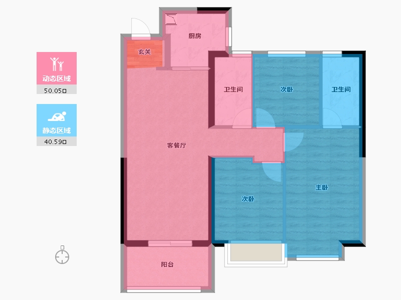 湖北省-武汉市-五矿万境水岸-81.12-户型库-动静分区