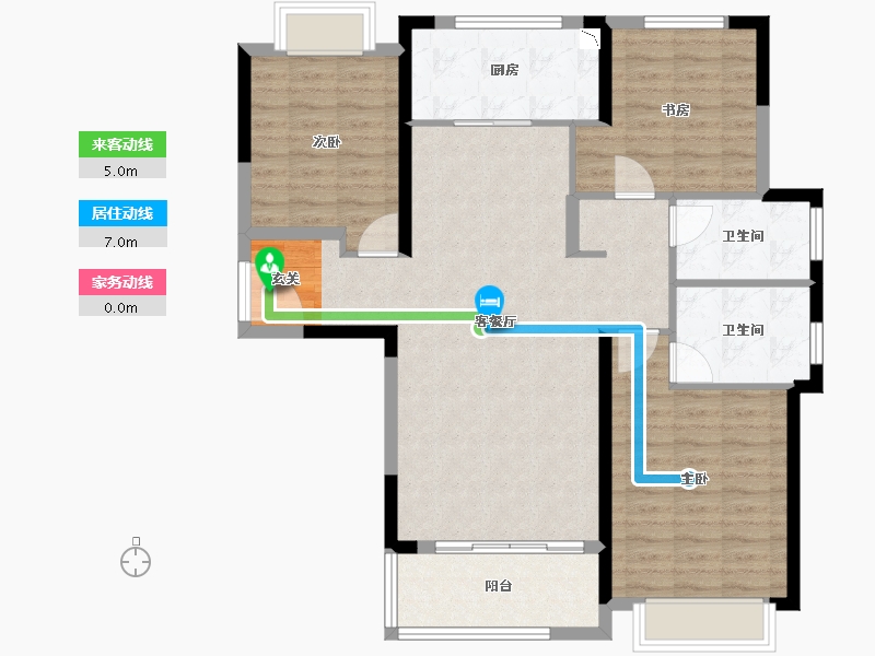 湖北省-武汉市-仁恒公园世纪-101.60-户型库-动静线