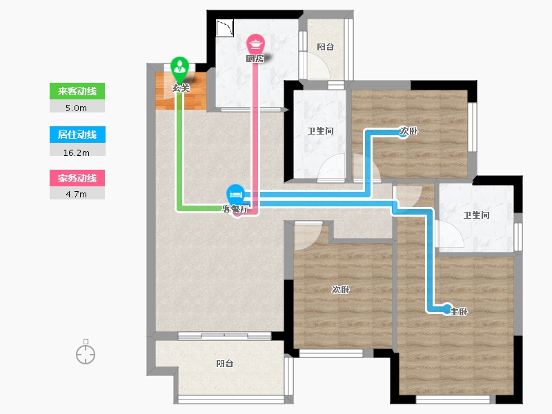 四川省-成都市-奥园天骄-83.31-户型库-动静线