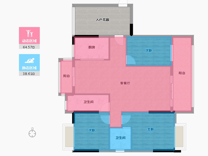 广东省-河源市-万绿桃源-105.50-户型库-动静分区