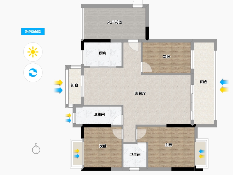 广东省-河源市-万绿桃源-105.50-户型库-采光通风