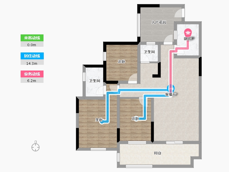 四川省-绵阳市-三台长虹天樾-105.72-户型库-动静线