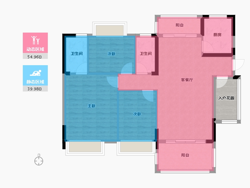 广东省-江门市-建安・御锦珑湾-90.15-户型库-动静分区