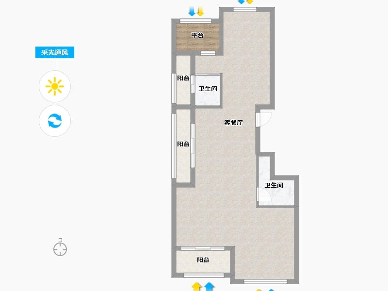 浙江省-杭州市-东都府-78.44-户型库-采光通风