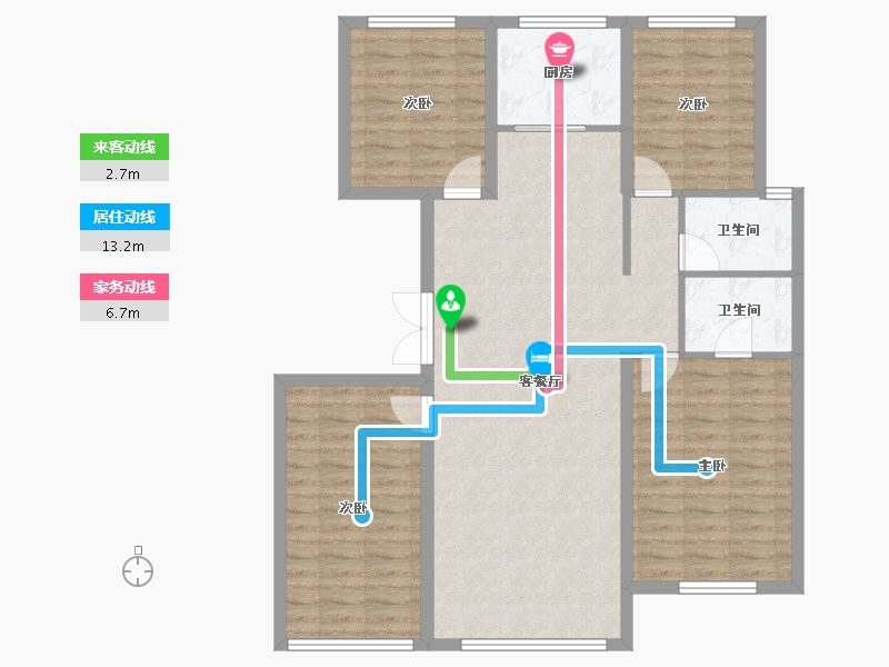 辽宁省-沈阳市-澳海·南樾府-107.42-户型库-动静线