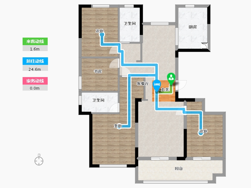 湖北省-武汉市-华发中城中央公园-117.60-户型库-动静线