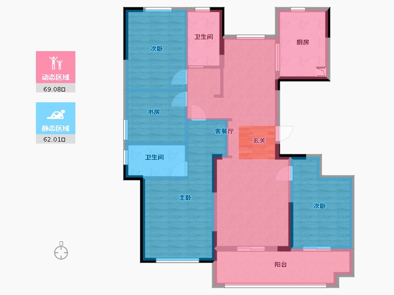 湖北省-武汉市-华发中城中央公园-117.60-户型库-动静分区