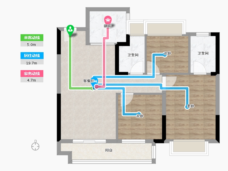 湖北省-武汉市-中建壹品澜郡-80.59-户型库-动静线